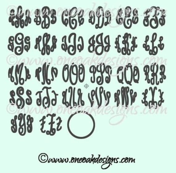 master script monogram font