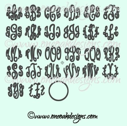 Download Empire Script Master Circle Monogram Alphabet SVG by ...