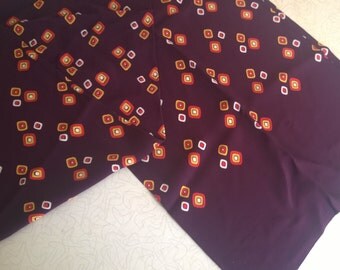 Vintage Brown Silk Scarf, Opera Tuxedo Scarf