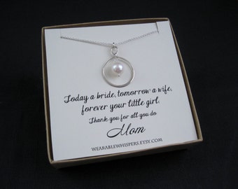 Mother of the Bride Sterling Silver Infinity Charm Necklace