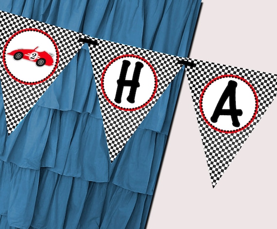 Items similar to Race Car Banner Party Printable - Stick to Your Story ...
