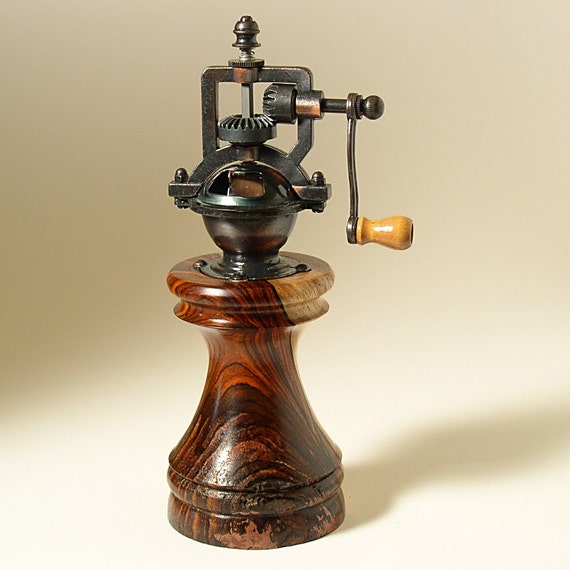 Antique Series Wood Turned Pepper Mill in by BradSearsWoodturner