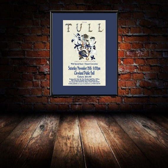 Jethro Tull 1987 Framed Cleveland Concert Poster