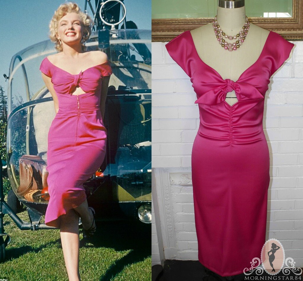 Marilyn Monroe Niagara WIGGLE Dress Hot Pink or by Morningstar84