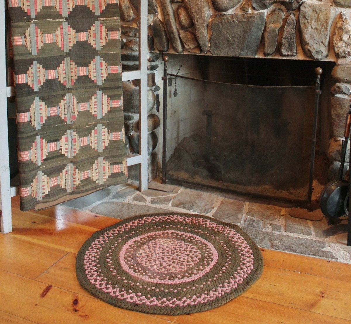 Authentic Farmhouse Antique Braided Rug by robinseggbleunest
