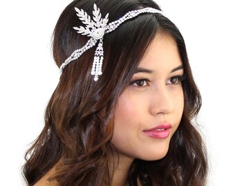 Great Gatsby Headpiece / Art Deco Headpiece / Crystal Flapper Headpiece / Kristin Perry