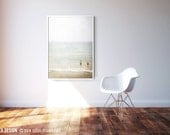 Large 20x30'' Photo / Foggy Summer Beach Day / Minimal Art Photograph For Your Home Walls / Bedroom / Living Room