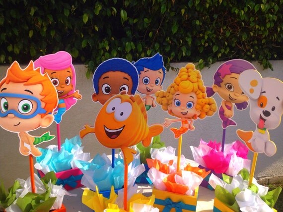 Bubble Guppies centerpiece out of wood for by uniqueboutiquebygami