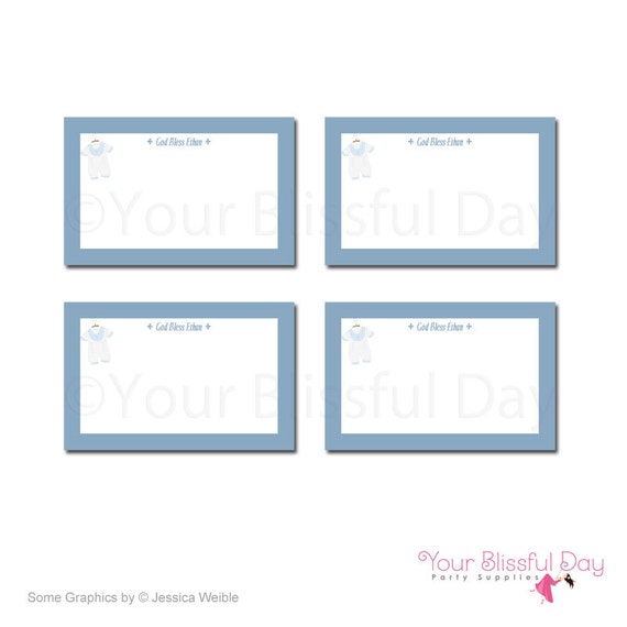 PRINTABLE Baby Boy Christening/Baptism Party Label Tents (Personalized) #601 Il_570xn
