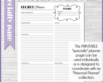 free project planner printables