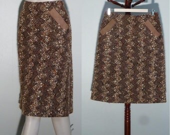 Popular items for brown tweed skirt on Etsy