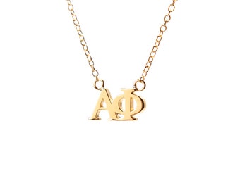 Alpha Phi Gold Vermeil Lavalier Necklace