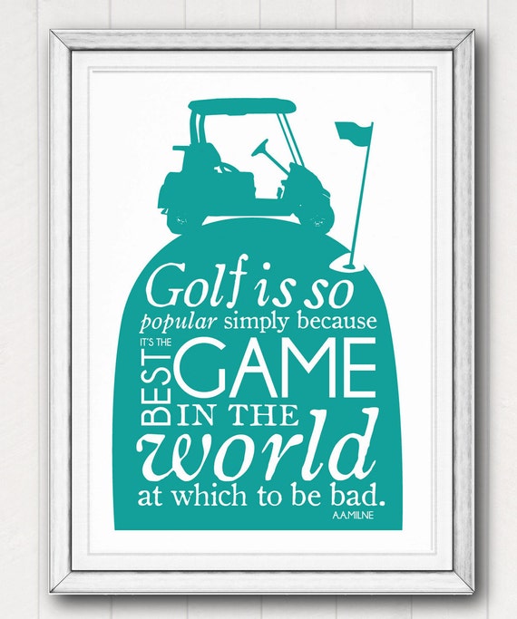 Printable Golf Quote Poster Art Father's Day by SamOsborneStore