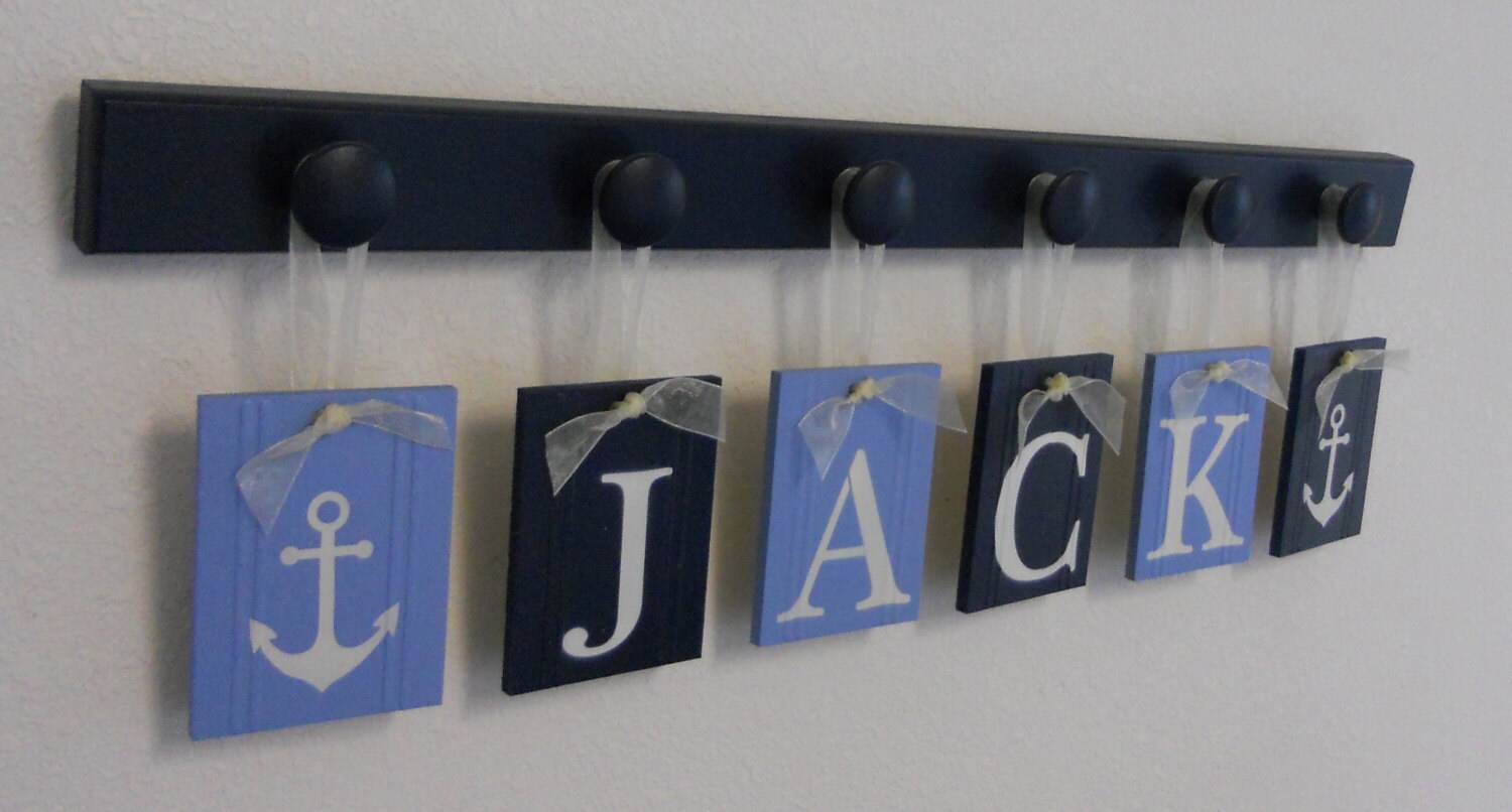 Anchor Nursery Decor Baby Boy Light Blue / Navy Nautical