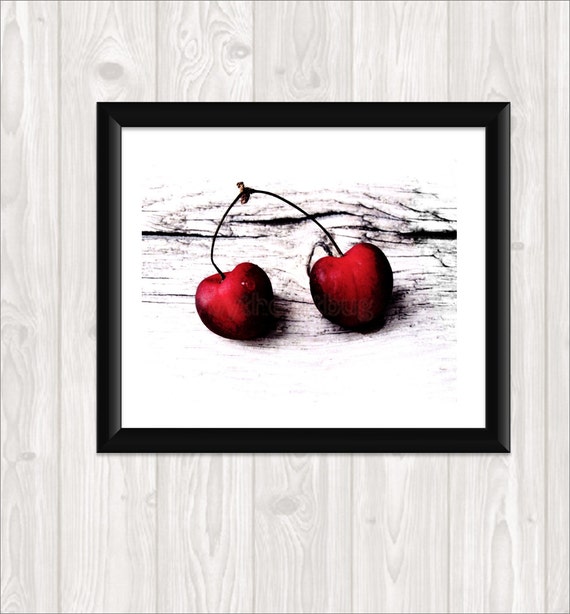 Print Your Own Fine Art Red Cherry Photo Fine Art Photography Kitchen Art Home Decor Wall Art Food Photography "Sweet Crimson" Still Life