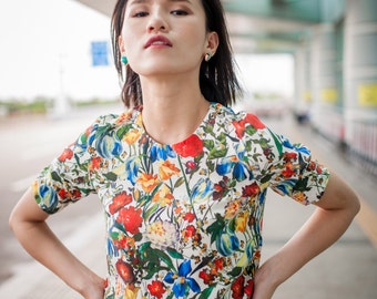 Loren Silk Printed Top