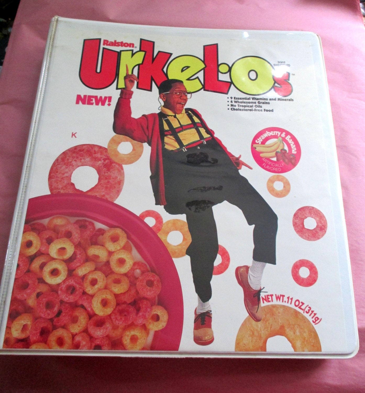 Urkel Vintage RARE 1991 UrkelOs Cereal Promo Binder Loaded