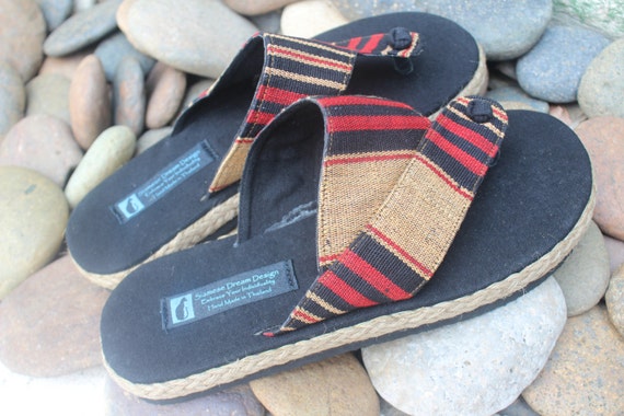 Vegan Men's Sandals in Tribal Naga by SiameseDreamDesign on Etsy