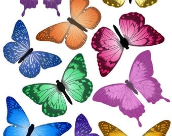 Butterfly Wall Decals ~Colorful Butterfly Girls Wall Sticker