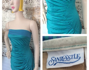 Vintage 80s/50s Style Strapless Maillot Swimsuit VLV M-XL