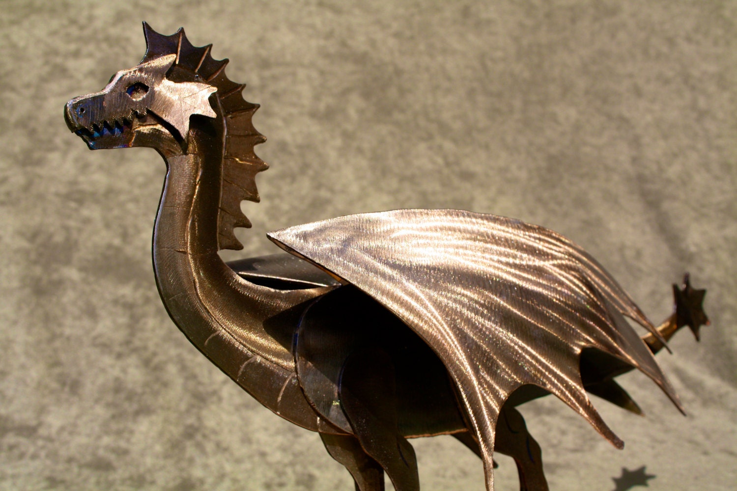 Mini Metal Dragon Sculpture by Davisbrothers on Etsy