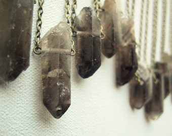 Smoky Quartz Necklace - Raw Crystal Necklace - Smokey Quartz Crystal Necklace - Men's Crystal Necklace - Men's Gift - Boyfriend Gift