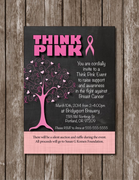 Free Printable Breast Cancer Party Invitations