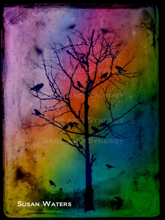 Items similar to Digital Download Rainbow Tree Printable Lomography ...