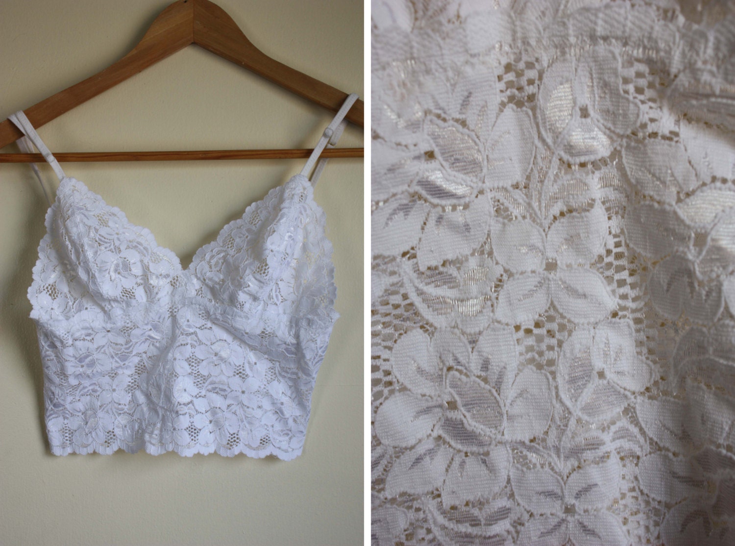 lace bralette white