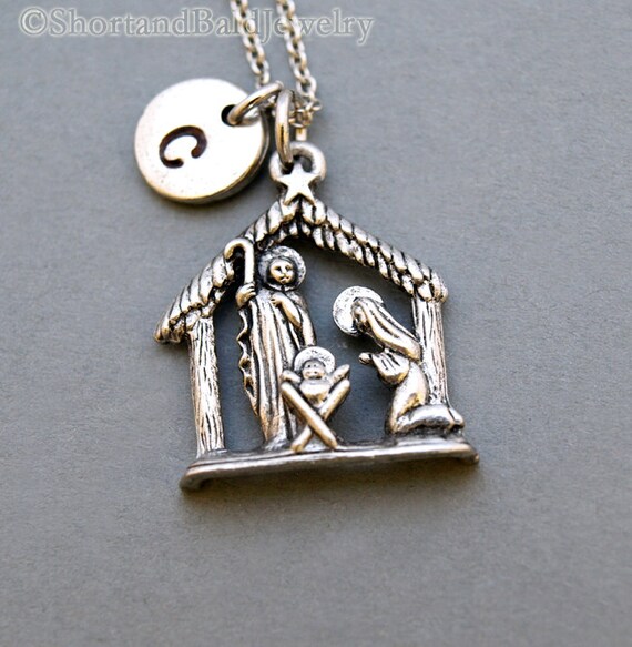 Nativity Scene necklace Christmas Nativity Scene birth of