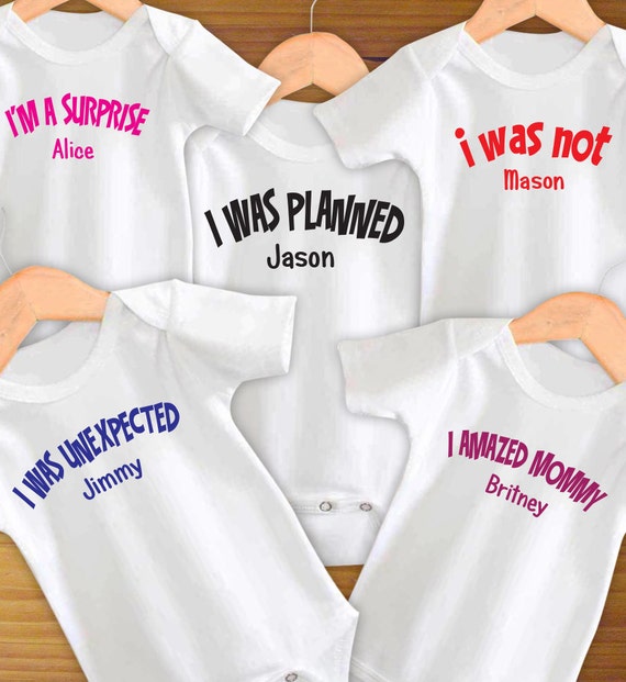 Personalized Twins Triplets Quadruplets Quintuplets Baby One