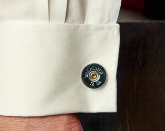 Mens Bullet Cufflinks - 12 Gauge Cufflinks - Groomsmen Gift / Dad Gift