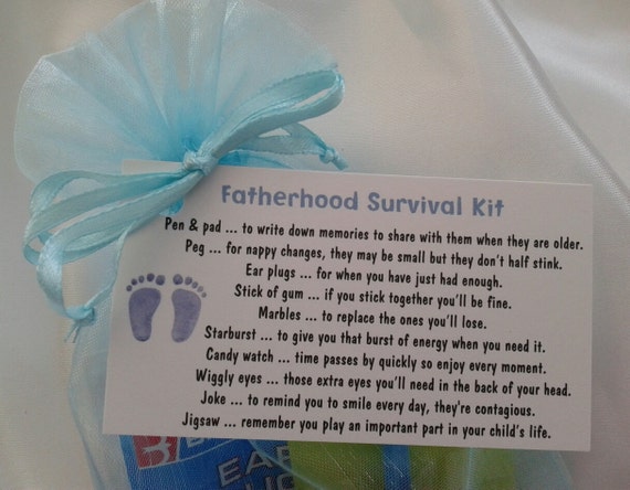 baby shower ideas dad BAG Fatherhood BITS: by new Kit Little Survival of