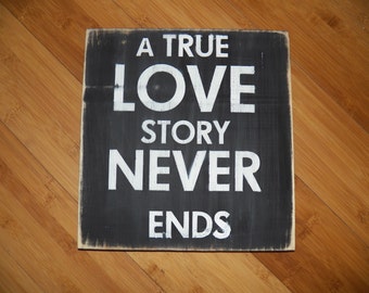 Items similar to wall sticker decal love quote a true love story never ...