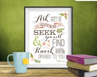 wall decor inspirational printable 9 Etsy  Luke  11