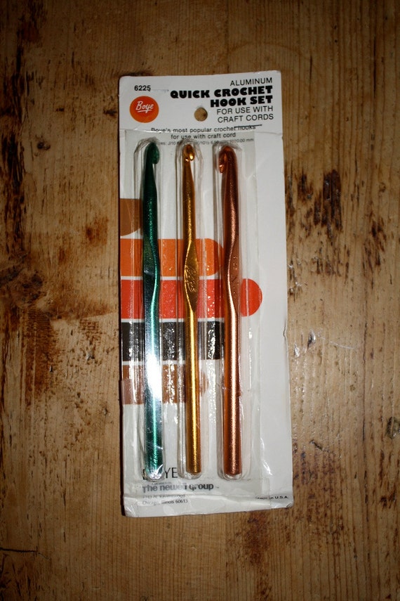 Vintage Boye Crochet Hooks set brand new by StAugustineVintage