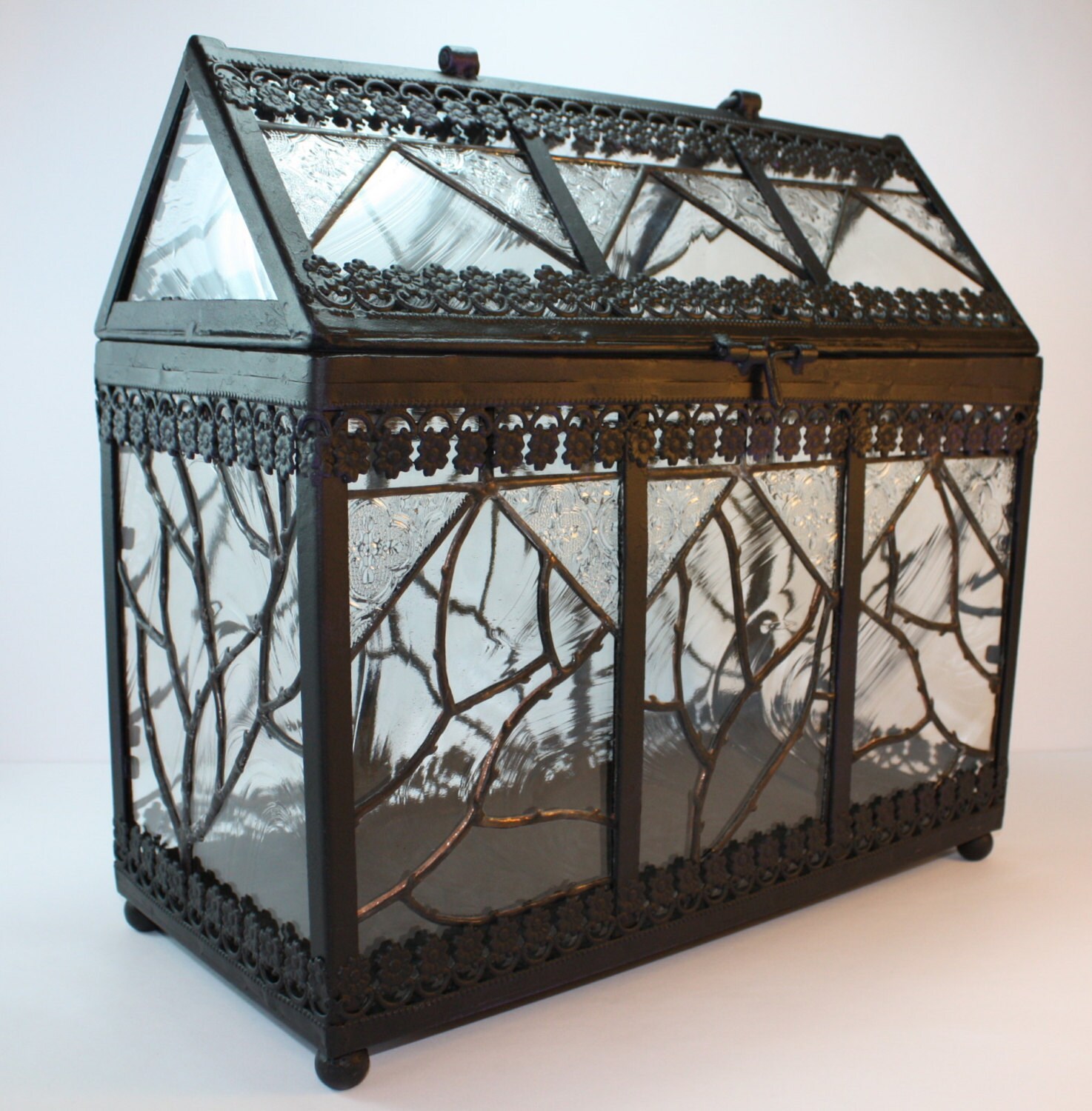 Stained Glass Terrarium Budding Vines by CorriesKaleidoscope