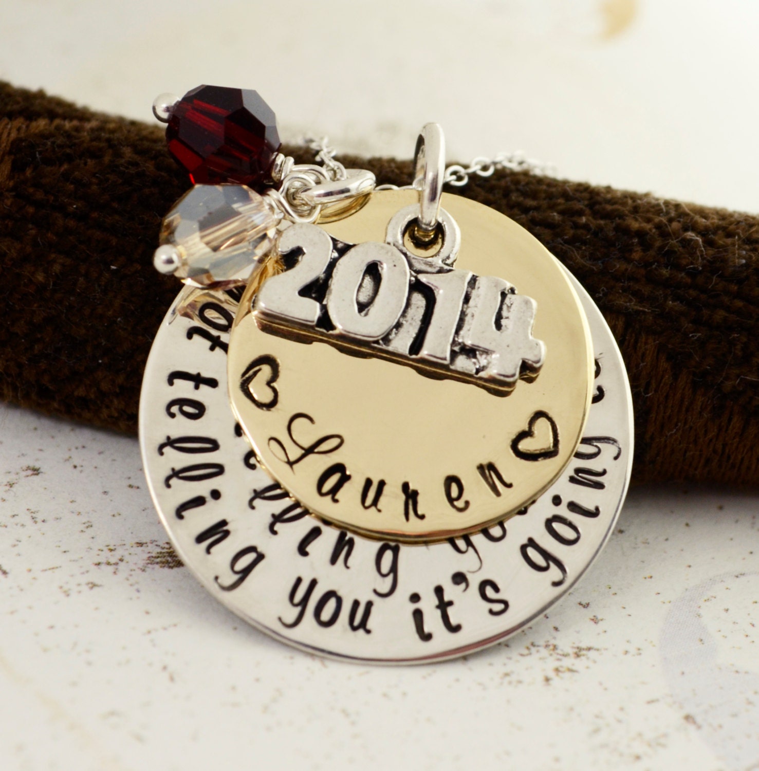 Graduation Necklace 2015 Personalized by LoveItPersonalized