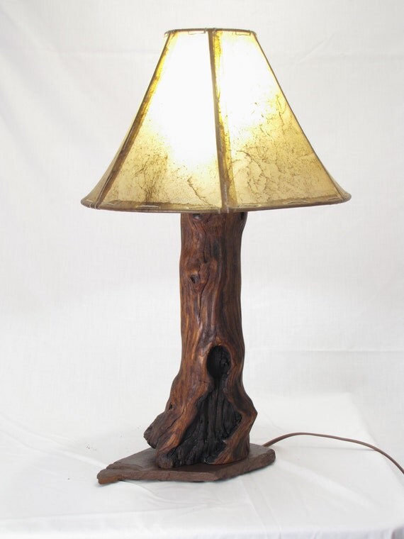 Driftwood Log Table Lamp Osage Orange Wood Lamp TL36