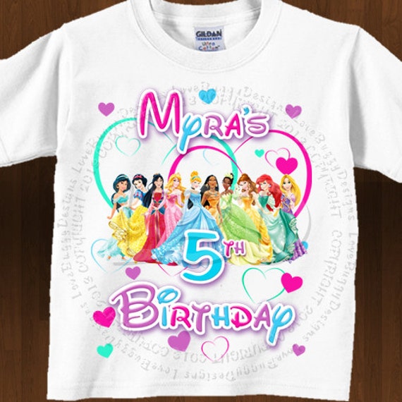 Disney Princess Birthday Shirt Iron On Images by