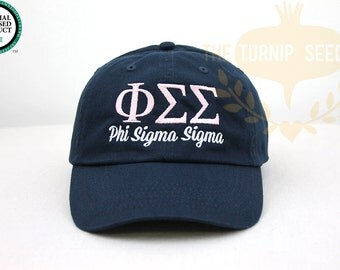 Phi Sigma Sigma Sorority Baseball Cap - Custom Color Hat and Embroidery.