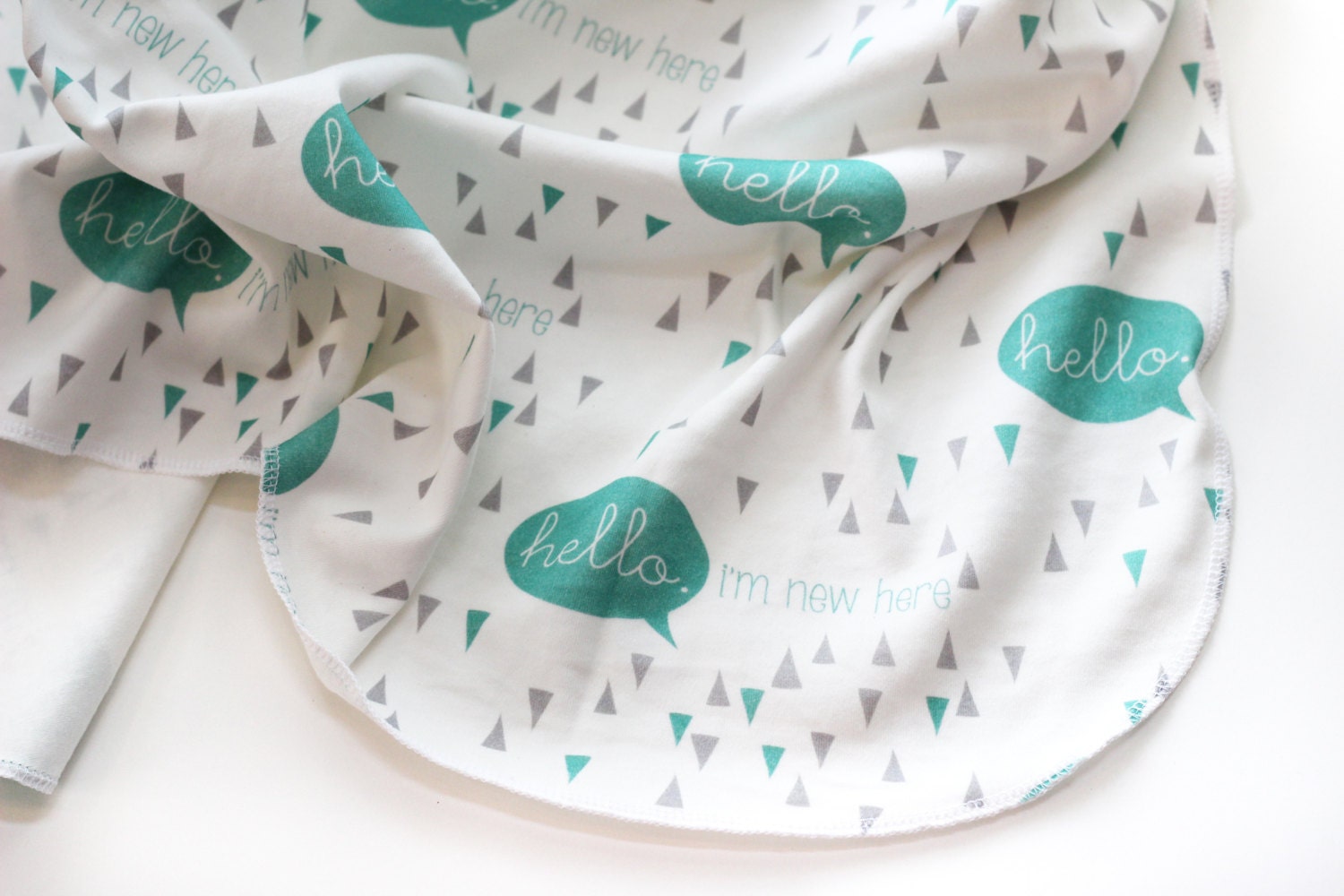 Organic cotton swaddle blanket Exclusive hello