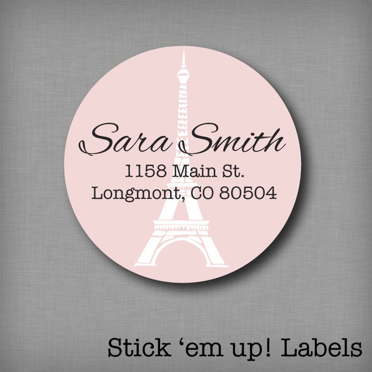 Return Address Labels Personalized Round Address Stickers