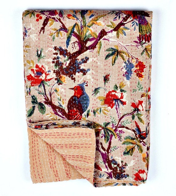 My latest decorating obsession: Kantha Quilts at /