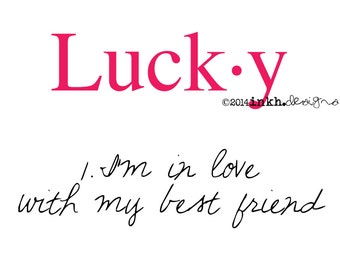 Items similar to 11x14 &quot;Lucky&quot; Jason Mraz Lyrics on canvas on Etsy