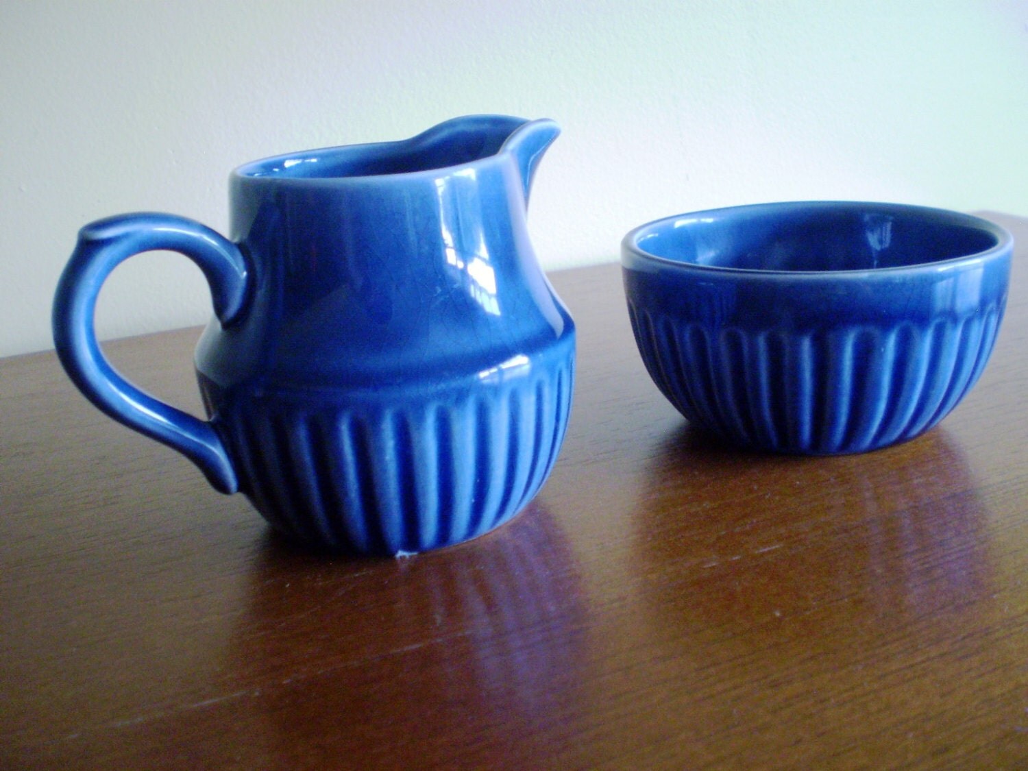 Deep Blue Cream and Sugar Set Haute Juice