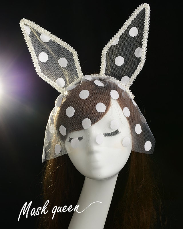 Big Dot Sexy Bunny Ears Veil Chic Accessories Party By Maskqueen 0843
