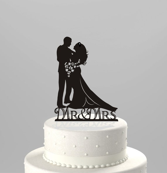 Items Similar To Wedding Cake Topper Silhouette Bride And Groom Acrylic Cake Topper Ct9a On Etsy 2983
