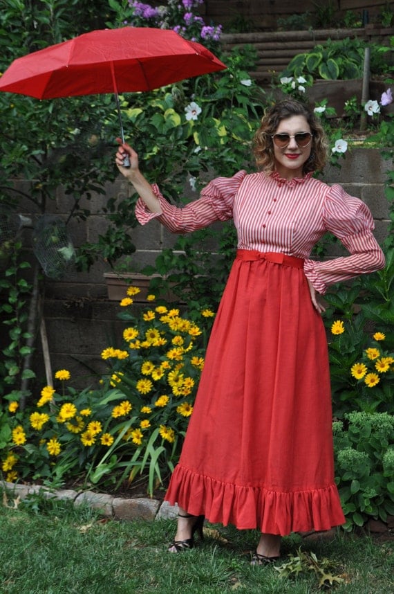 Vintage 50's Dress / 1950s Vintage Dress / Montaldo's Dress / 50s Montaldo's Dress / Music Man Dress / Mary Poppin's Dress