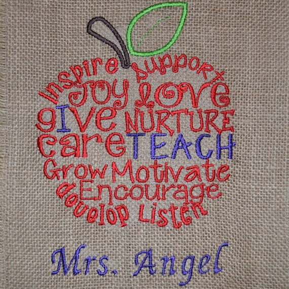 Teacher Appreciation Personalized Custom Embroidered Teacher